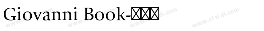 Giovanni Book字体转换